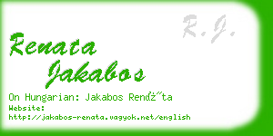 renata jakabos business card